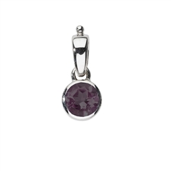 242023220295 Pendant garnet, round (6mm), 1.8cm, platinum plated | Marco Schreier