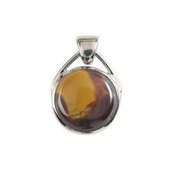 242023220313 Pendant Mookaite, round (20mm), 3,3cm, platinized | Marco Schreier