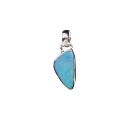 242023220315 Pendant opal doublet, 2.0 - 2.2cm, platinum plated | Marco Schreier