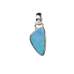 242023220317 Pendant opal doublet, 2,4 - 2,7cm, platinum plated | Marco Schreier