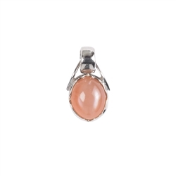 242023220322 Pendant Moonstone orange oval 12x10mm platinum plated | Marco Schreier