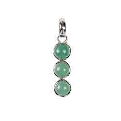 242023220339 Aventurine pendant round (6mm), 3.0cm, platinum plated | Marco Schreier