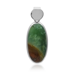 242023220427 Pendentif Chrysoprase ovale (30 x 15mm), 4,1cm, platiné | Marco Schreier