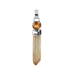 242023220444 Imperial Topaz pendant (14 - 20mm), garnet, 3.3cm, platinum plated | Marco Schreier