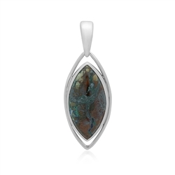 242023230018 Pendentif marquise en zarinite (30 x 15mm), 5,0cm, platiné | Marco Schreier