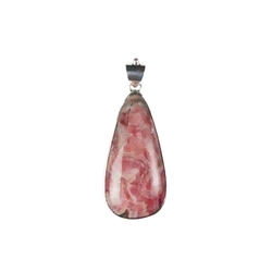 242023230104 Pendant Rhodochrosite Freeform (31 x 19mm), 4,7cm, platinum plated | Marco Schreier