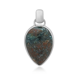 242023230159 Pendentif zarinite, goutte (25 x 18mm), 3,5 cm, platiné | Marco Schreier