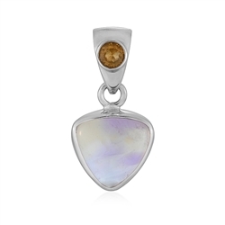 242023230279 Ametrine Trillion pendant (12 x 12mm), 2.4cm, platinum plated | Marco Schreier