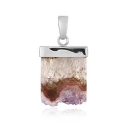 242023240027 Pendant amethyst with mother stone (23 x 20mm), 3.5cm, platinum plated | Marco Schreier