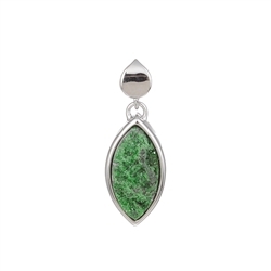 242118210004 Ciondolo in uvarovite, marquise (12 x 6 mm), 2,1 cm, rodiato | Marco Schreier
