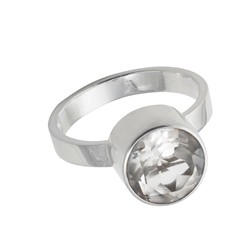 243005130306 Ring Topas weiß facettiert (8mm), Gr. 55 | GH Edelsteine, Heilsteine & Schmuck