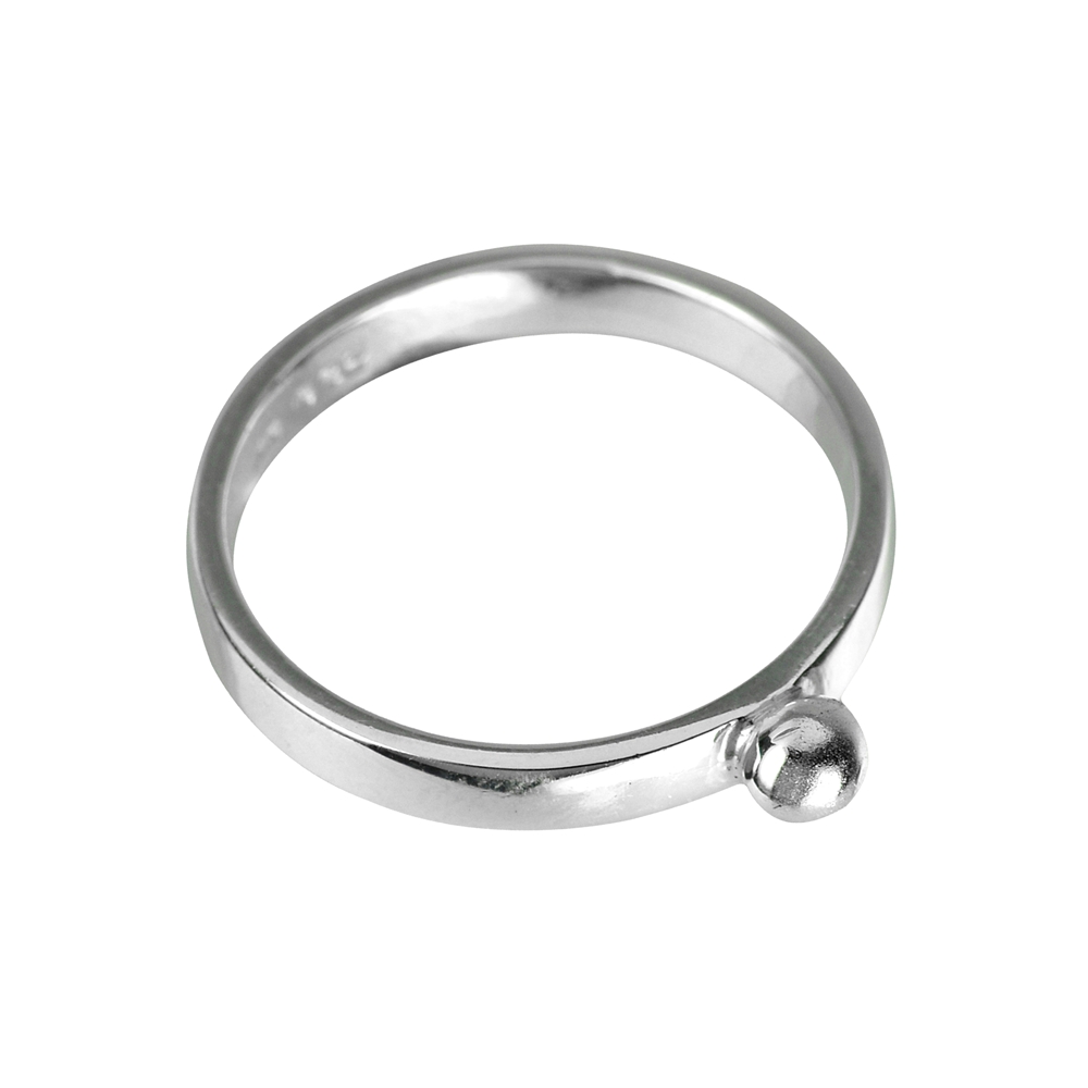 Sphere" ring, silver, size 57