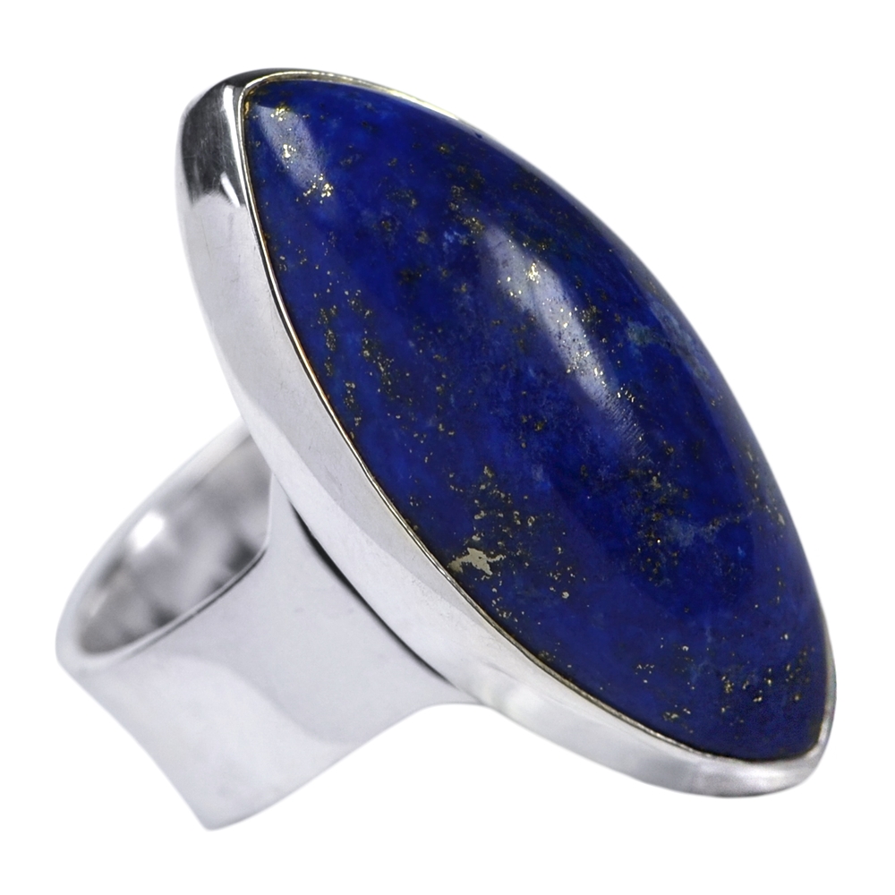 Bague design Lapis-lazuli Navette, taille 57