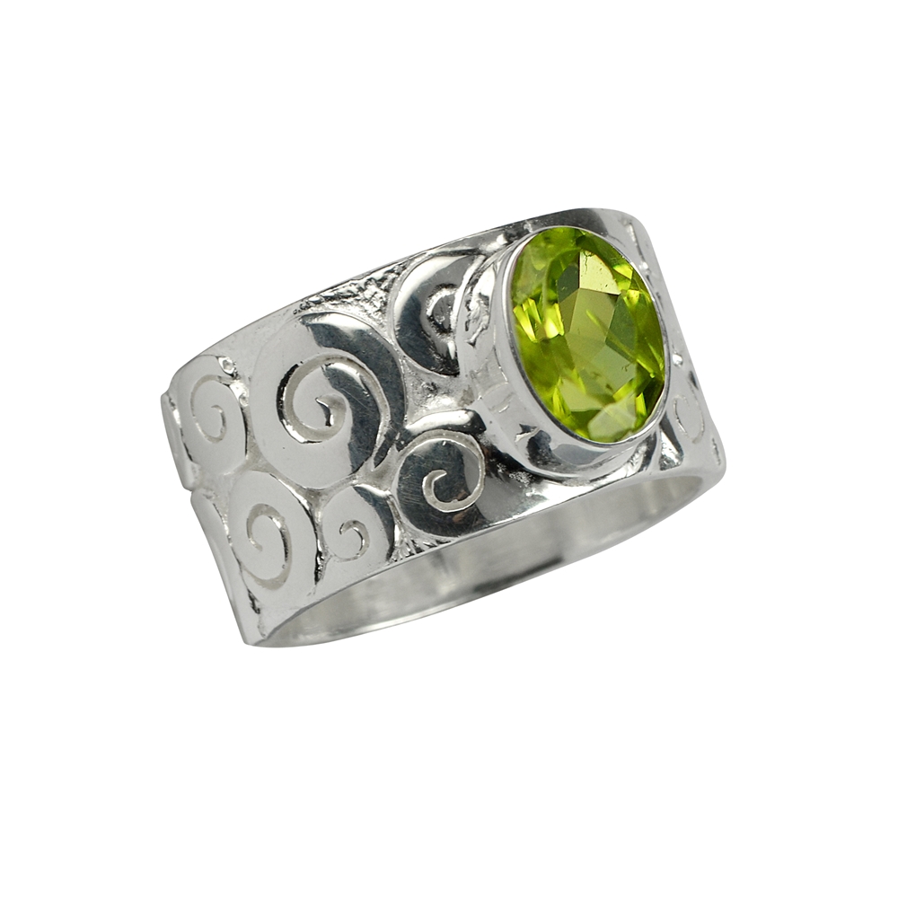 Curly" ring, Peridote, size 53