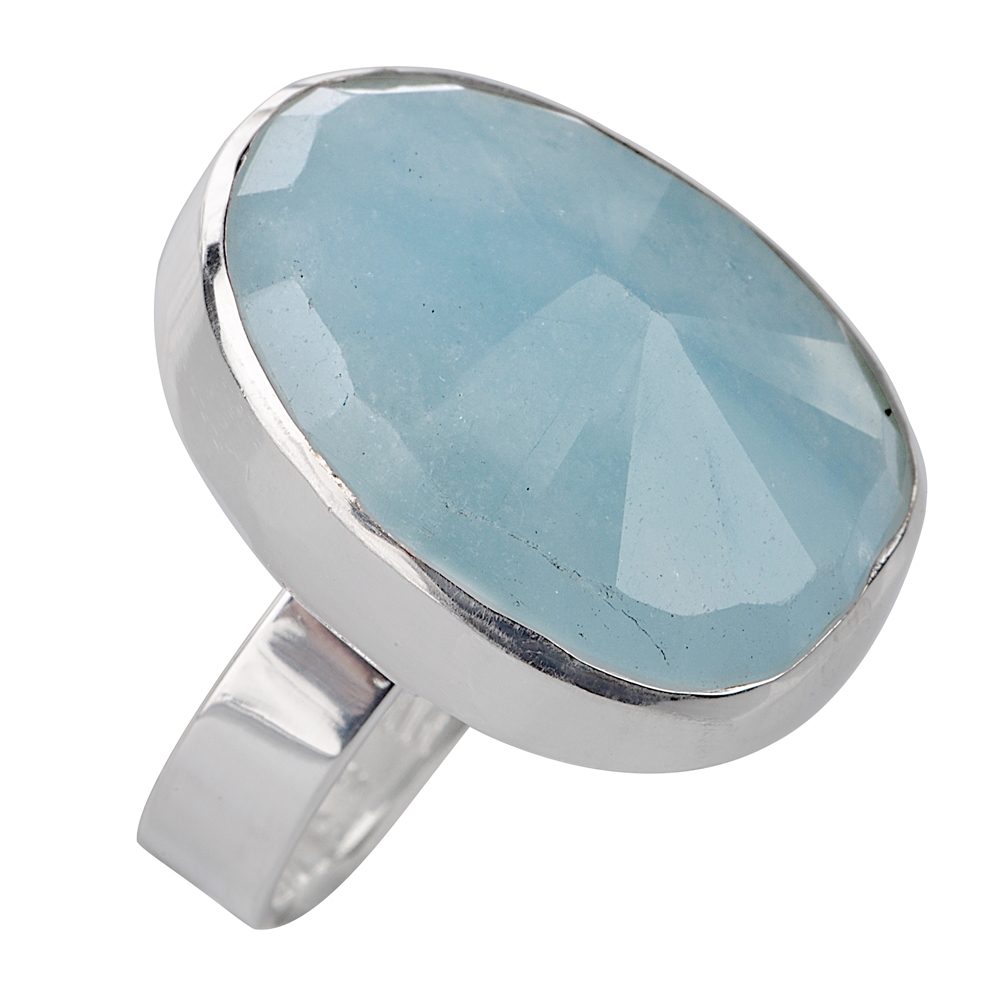 Ring Aquamarine faceted, size 61