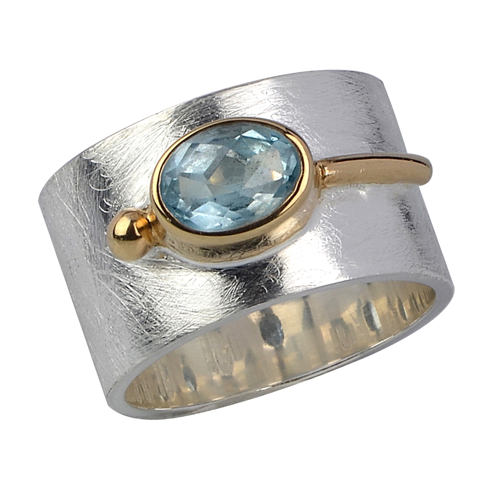 Ring Topaz blue, size 55
