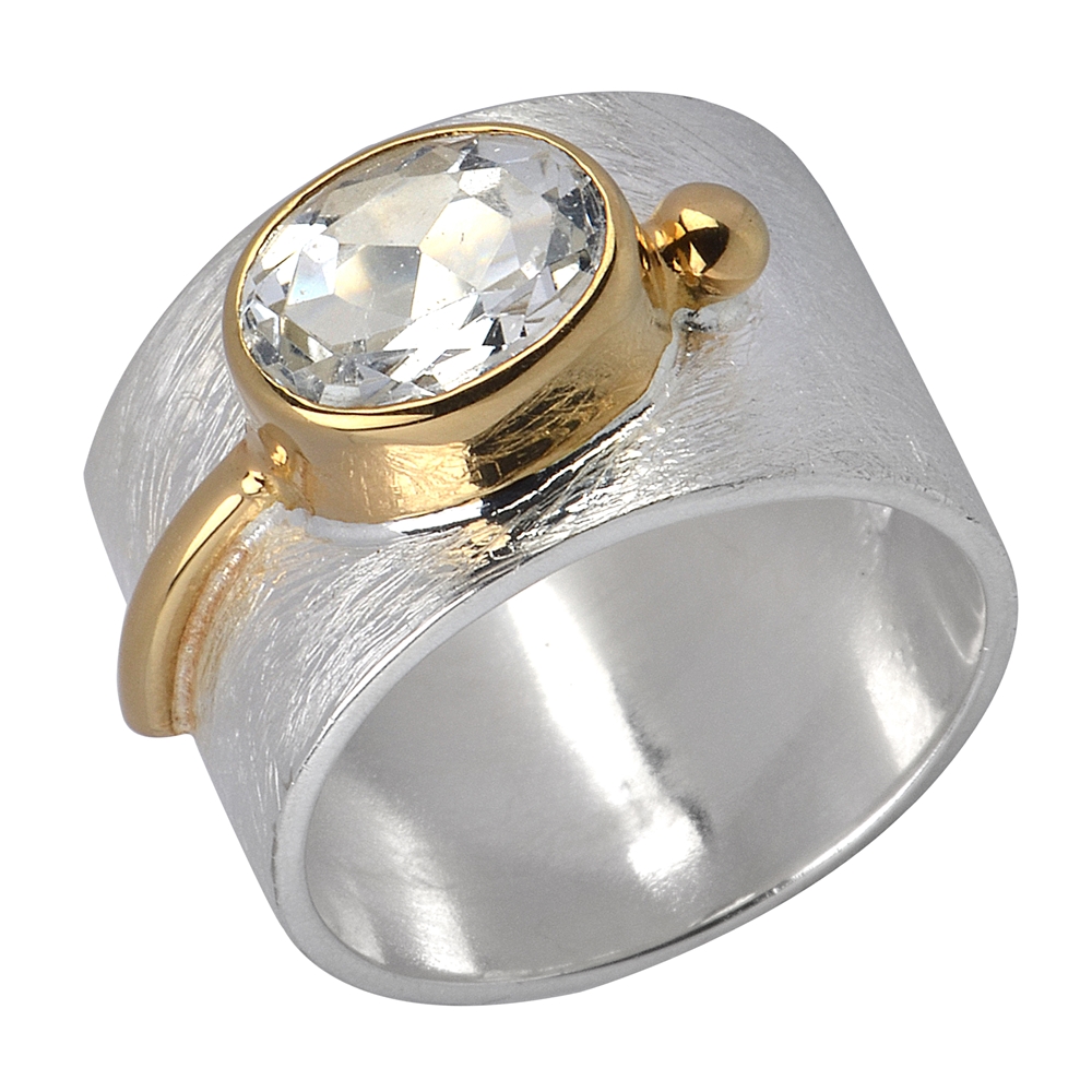 Bague Topaze blanche, taille 53