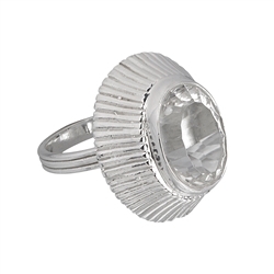 243005150437 Ring Bergkristall oval, facettiert, Gr. 55 | GH Edelsteine, Heilsteine & Schmuck