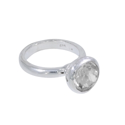 243005160041 Ring Topas weiß facettiert (10mm), Gr. 55 | GH Edelsteine, Heilsteine & Schmuck