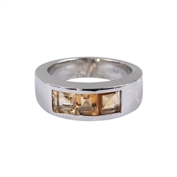 243005170054 Bague carrée citrine, taille 61 | Marco Schreier