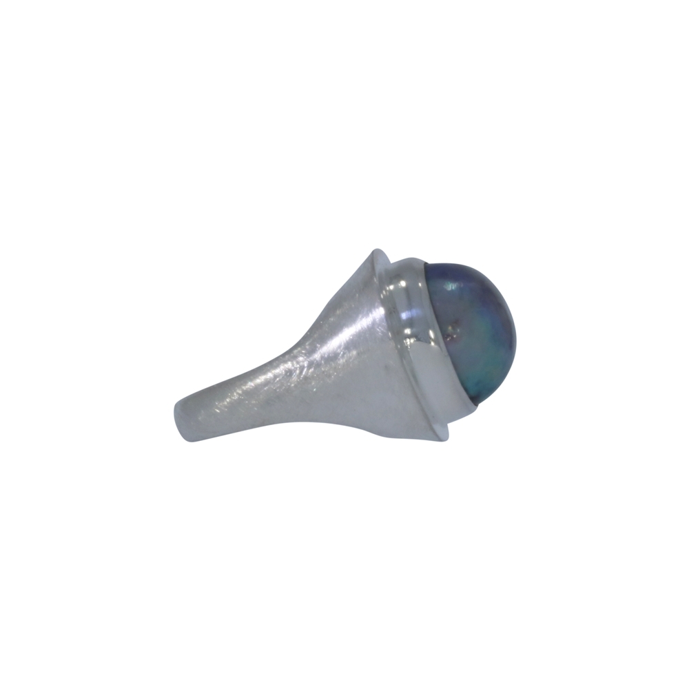Ring Mabe-Perle grau, Gr. 55 | Mineralienhandel Edelsteine, Heilsteine & Schmuck