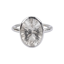 243005190089 Ring Bergkristall oval facettiert, Größe 59 | Edelsteine, Heilsteine & Schmuck