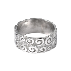 243018150406 Ring "Curly", Gr. 55, rhodiniert | Großhändler Edelsteine, Heilsteine & Schmuck