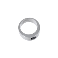 Band ring with Spinel (6mm), size 61, rhodium plated