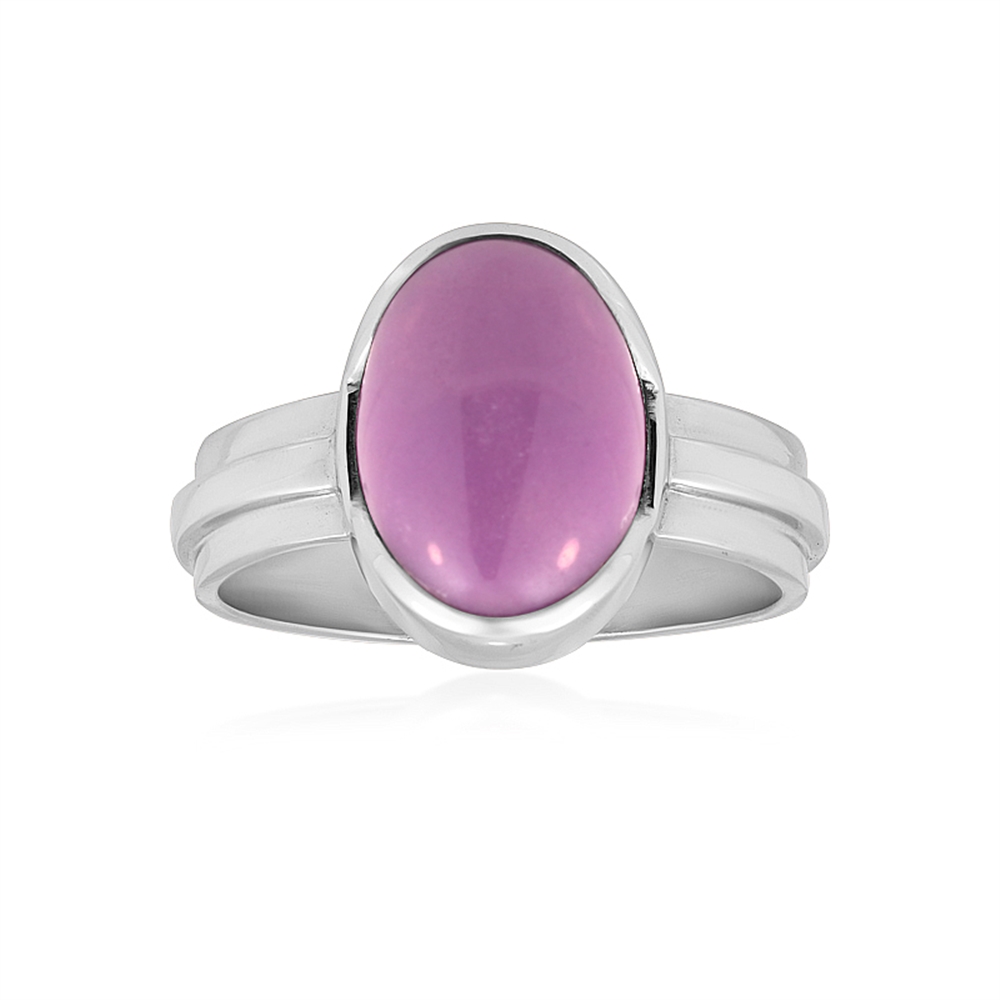 243018240106 Bague phosphosidérite, ovale (14 x 10mm), rhodiée, taille 54 (17)