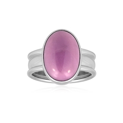 243018240119 Bague phosphosidérite, ovale (14 x 10mm), rhodiée, large, taille 57 (18) | Marco Schreier