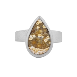 243023220208 Ring Ozean-Jaspis, Tropfen (18 x 12mm,) Größe 60 (19), platiniert | Marco Schreier