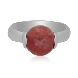 243023220434 Bague rhodochrosite ronde (10mm), taille 63 (20), platinée | Marco Schreier