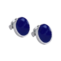 244005210029 Earstuds Lapis Lazuli oval (6 x 8mm) | wholesaler gems, healing stones & jewelry