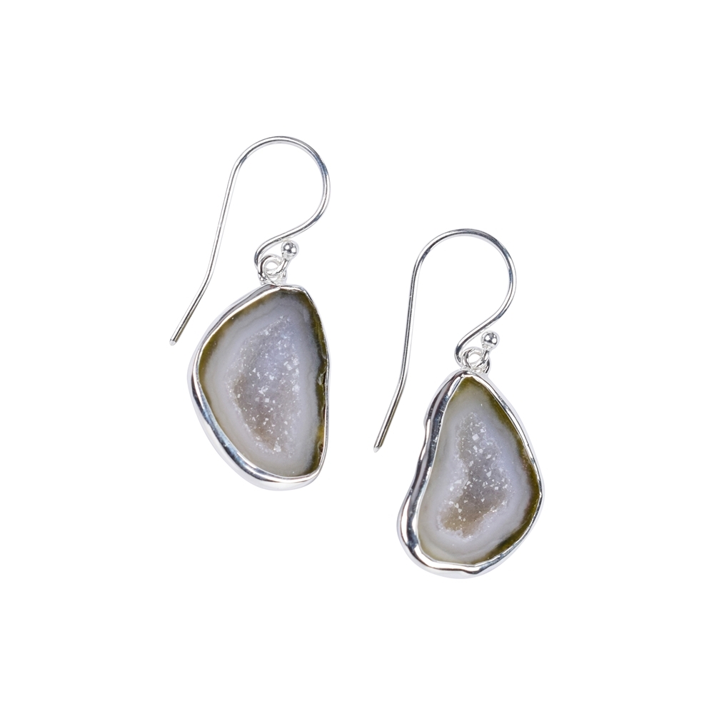Agate Geode earrings, 3.3 cm (small) | wholesaler gems, healing stones & jewelry