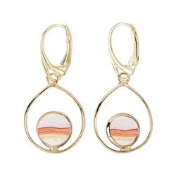 244009210329 Earring Java Sunset Jasper Drop, 3,8cm, gold plated | Marco Schreier