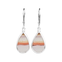 244018210329 Earrings Java Sunset Jasper Drop, 3,8cm, rhodium plated | Marco Schreier