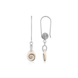 244018240019 Earrings Shiva's Eye (12 x 9mm), drop, 4.5cm, rhodiniert | Marco Schreier