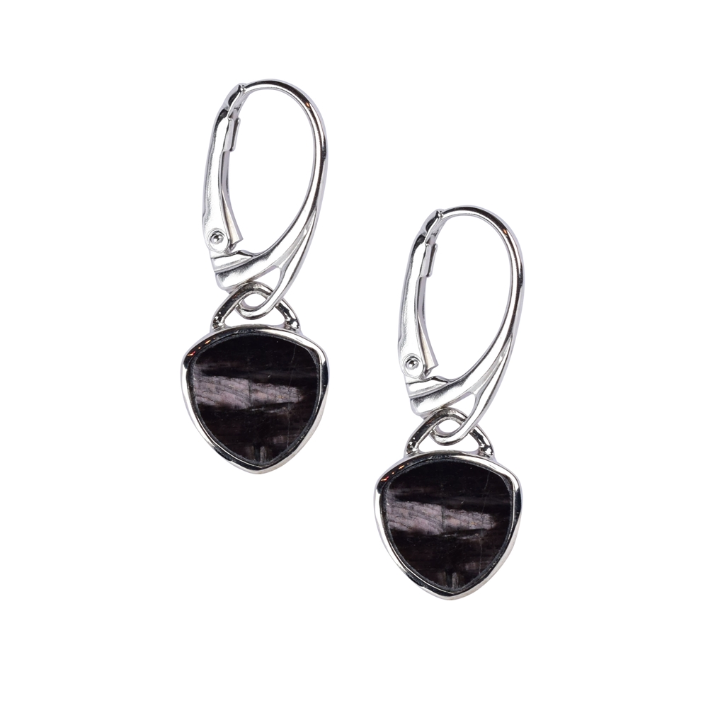 Clous d'oreilles Hypersthen, Trillion (10mm), 3,0cm, platiné