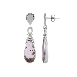 244023230023 Earrings Chalcedony (purple), drop (20 x 9mm), 3.5cm, platinum plated | Marco Schreier