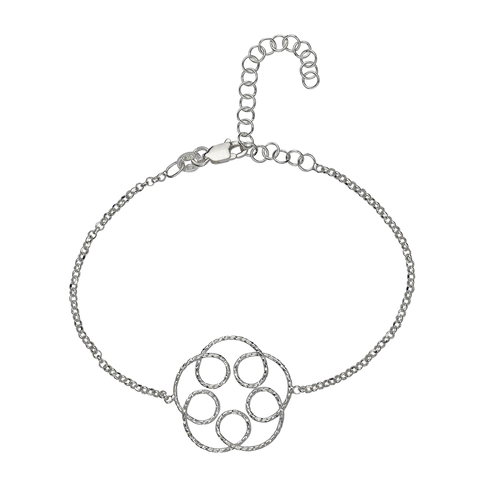 Bracelet "Bracelet porte-bonheur fleur", 16 - 21cm 