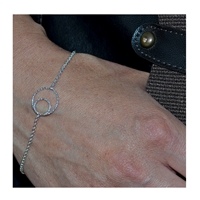 Bracelet "Bracelet porte-bonheur cercles", 16 - 21cm