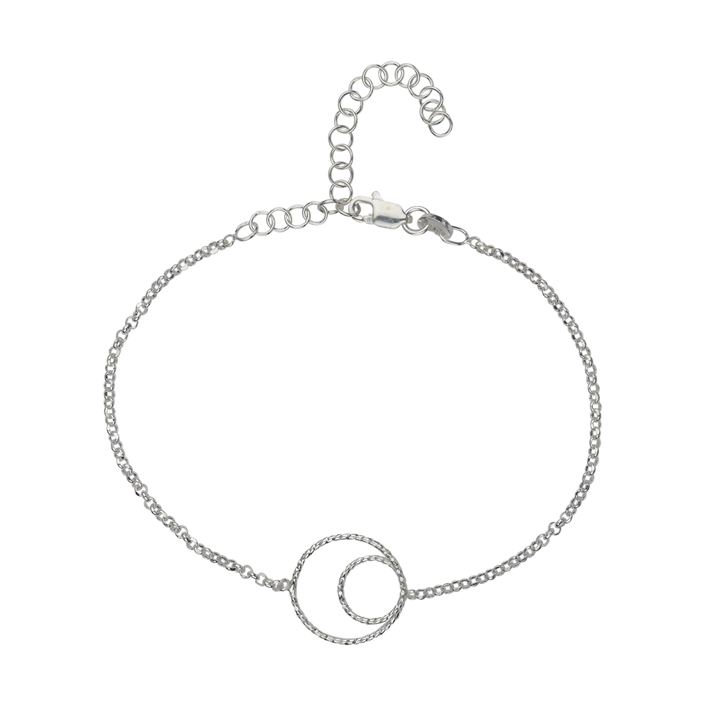 Bracelet "Bracelet porte-bonheur cercles", 16 - 21cm