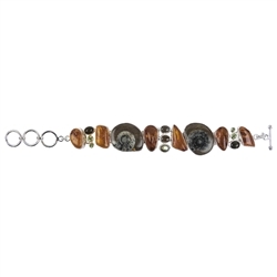 245005200001 Bracelet Amber, Ammonites, Labradorite, Peridote | Marco Schreier