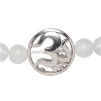 Flower of Life bracelet, Om symbol, chakra beads