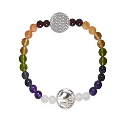 245018180070 Armband Blume des Lebens, Om-Symbol, Chakraperlen | Marco Schreier