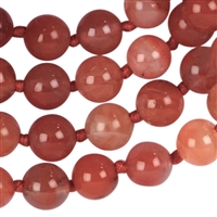 Gemstone mala bracelet chalcedony red (Svadhisthana, sacral chakra)