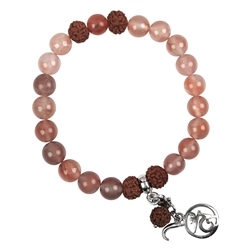 245018190105 Mala Bracelet Calcédoine (rouge) (Svadhisthana, chakra sacré) | Marco Schreier