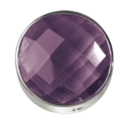 249005100030 Faceted amethyst set, silver, 20mm | wholesaler gems, healing stones & jewelry