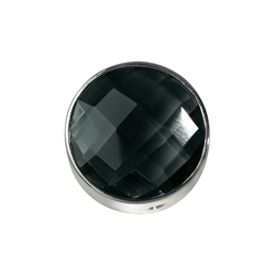 249005100035 Onyx (set) faceted, silver, 12mm | wholesaler gems, healing stones & jewelry