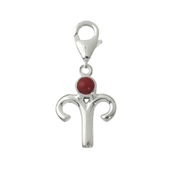 249005100050 Charm "Ariete" con diaspro (rosso), 30 mm | grossista gemme e pietre curative